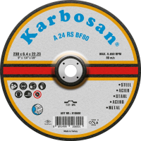 Meule à Ebarber Déporté 230X6.4X22.2 A54R Acier KARBOSAN 910600