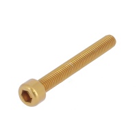Blister mit 5 Zylinderschrauben Innensechskant Aluminium P60 Gold eloxiert
