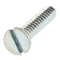 Blechschrauben mit Senkkopf und Schlitz Stahl Weiß verzinkt DIN 7972