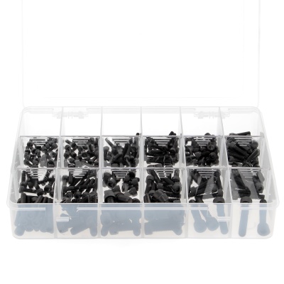 Sortimentbox 255 Zylinderschrauben Innensechskant Stahl 8.8 Schwarz DIN 912
